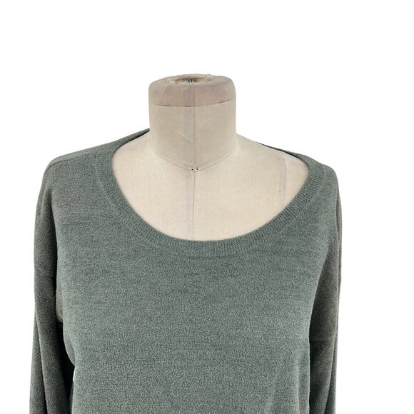 Barefoot Dreams CozyChic Ultra Lite Top Sweater‎ Pullover Green Size Small - Picture 3 of 10